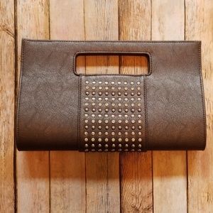 Charming Charlie Pewter Clutch Bag